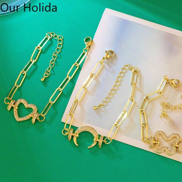 link, chain wholesale luxury zircon inlaid moon bracelet ins trend simple girls party gift for women, Black
link, chain wholesale luxury zircon inlaid moon bracelet ins trend simple girls party gift for women, Black