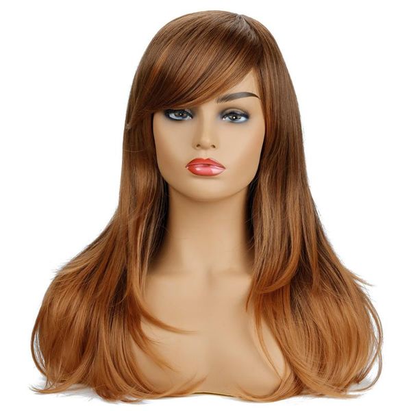 synthetic wigs brown long for women cosplay daily use ombre mixing wig with bangs straight hair natural looking high temperature fiber, Black
synthetic wigs brown long for women cosplay daily use ombre mixing wig with bangs straight hair natural looking high temperature fiber, Black