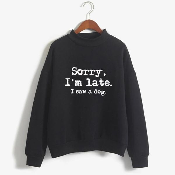 women's hoodies & sweatshirts sorry i'm late i saw a dog letter print women lover gift femmes long sleeve autumn plus size for fe, Black
women's hoodies & sweatshirts sorry i'm late i saw a dog letter print women lover gift femmes long sleeve autumn plus size for fe, Black