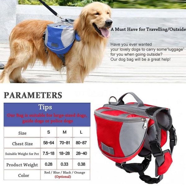 s/m/l oxford cloth pet dog saddlebags pack hound travel camping hiking backpack saddle bag accessorie car seat covers
s/m/l oxford cloth pet dog saddlebags pack hound travel camping hiking backpack saddle bag accessorie car seat covers