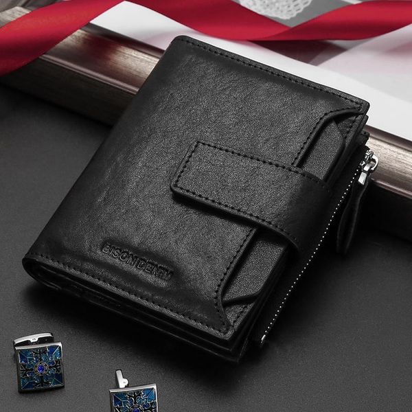 wallets bison denim genuine leather men fashion trifold wallet zip coin pocket purse card holder, Red;black
wallets bison denim genuine leather men fashion trifold wallet zip coin pocket purse card holder, Red;black
