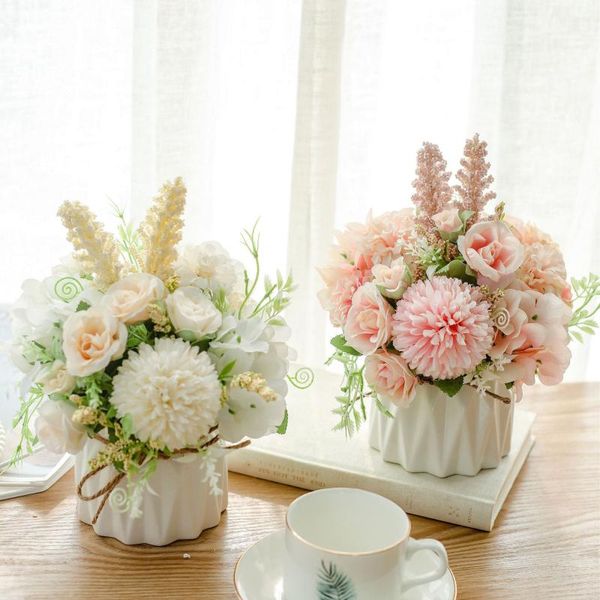 decorative flowers & wreaths 1pcs mixed flower beautiful rose peony artificial hydrangea silk fake bouquet for home wedding decoration diy d
decorative flowers & wreaths 1pcs mixed flower beautiful rose peony artificial hydrangea silk fake bouquet for home wedding decoration diy d