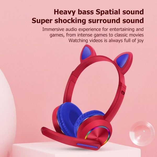 1pcs cat ear earphones akz-k23 wireless bluetooth v5.0 with mic rgb breath light support tf card hands call 3.5mm jack headphones
1pcs cat ear earphones akz-k23 wireless bluetooth v5.0 with mic rgb breath light support tf card hands call 3.5mm jack headphones