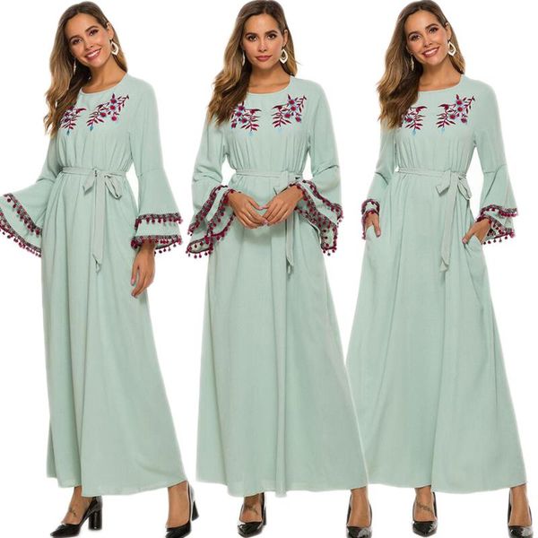ethnic clothing muslim abaya arab turkish long dress embroidery flare sleeve tassel women maxi robe dubai kaftan middle east islamic, Red
ethnic clothing muslim abaya arab turkish long dress embroidery flare sleeve tassel women maxi robe dubai kaftan middle east islamic, Red