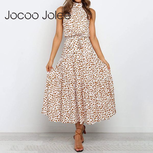 summer elegant halter neck dot floral print long dress off the shoulder lace up ruffles maxi beach party 210428, Black;gray
summer elegant halter neck dot floral print long dress off the shoulder lace up ruffles maxi beach party 210428, Black;gray