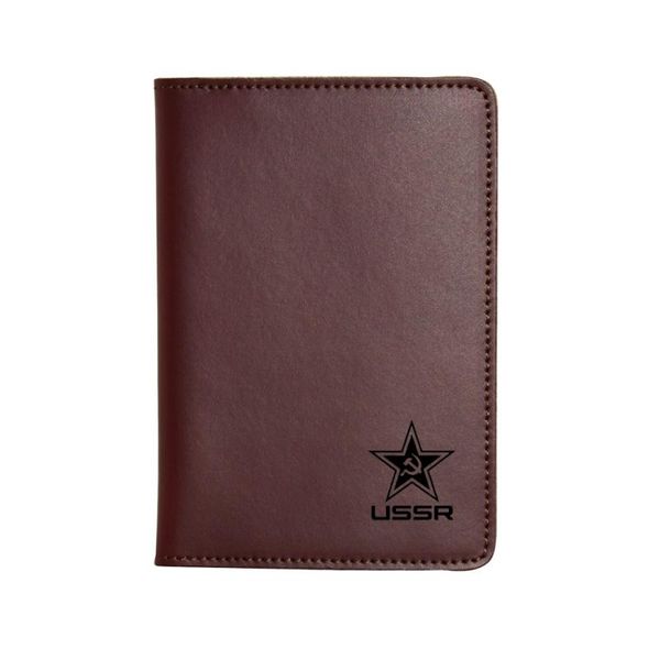 card holders russia ussr star passport wallet men and women engraved picture travel case leather cover, Brown;gray
card holders russia ussr star passport wallet men and women engraved picture travel case leather cover, Brown;gray
