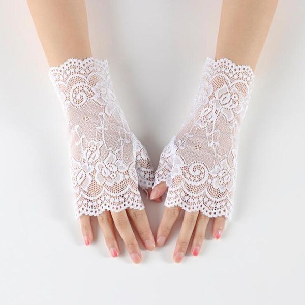 five fingers gloves summer women lace figerless short driving ladies half finger fishnet luva sunscreen party, Blue;gray
five fingers gloves summer women lace figerless short driving ladies half finger fishnet luva sunscreen party, Blue;gray