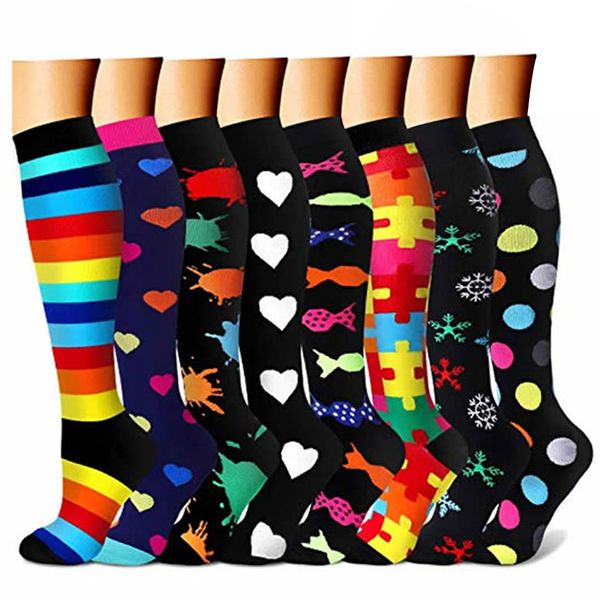 compression stoings running 8 pairs per set outdoor sport compression sos for female running, Black;white
compression stoings running 8 pairs per set outdoor sport compression sos for female running, Black;white