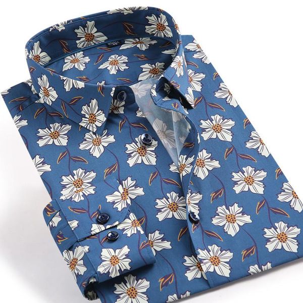 men's casual shirts printed 100% cotton floral men long sleeve square collar soft regular fit easy care front pocket mens clothing, White;black
men's casual shirts printed 100% cotton floral men long sleeve square collar soft regular fit easy care front pocket mens clothing, White;black
