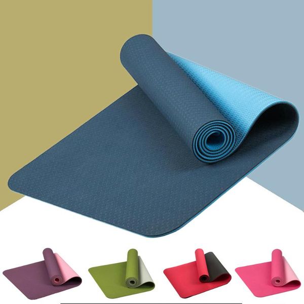 yoga mats 183*61cm 6mm thick double color non-slip tpe mat quality exercise sport for fitness gym home tasteless pad
yoga mats 183*61cm 6mm thick double color non-slip tpe mat quality exercise sport for fitness gym home tasteless pad