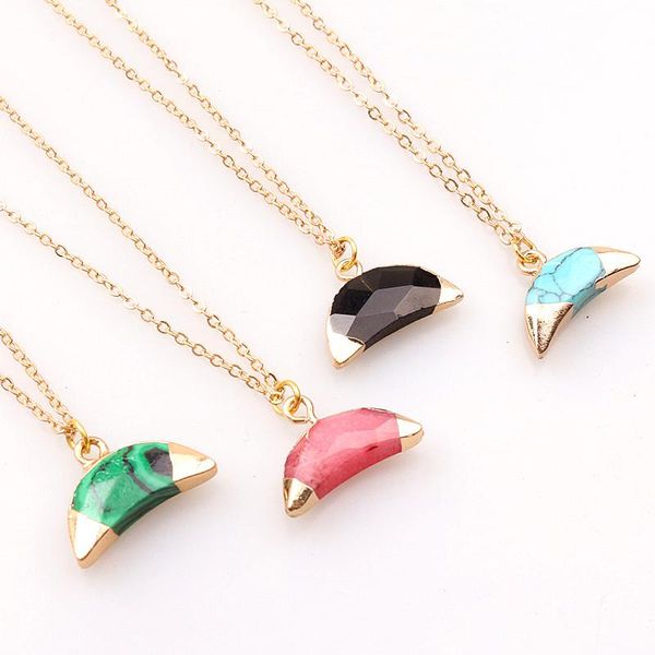 pendant necklaces natural stone charm necklace for women girls, Silver 
pendant necklaces natural stone charm necklace for women girls, Silver