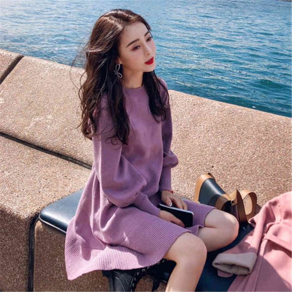 winter korea dress women knitting oversize autumn thick mini dress warm lantern sleeve fashion sweater dresses, Black;gray
winter korea dress women knitting oversize autumn thick mini dress warm lantern sleeve fashion sweater dresses, Black;gray