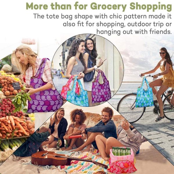 shopping bags 2pcs waterproof bag storage grocery reusable shopper pouch tote