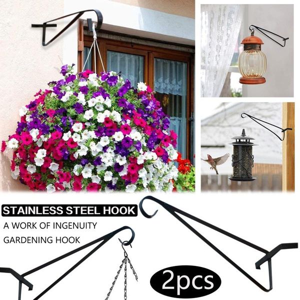 hooks & rails 2pcs metal plant flowerpot basket hanger wall hanging hook for garden balcony decor self-adhesive tools
hooks & rails 2pcs metal plant flowerpot basket hanger wall hanging hook for garden balcony decor self-adhesive tools