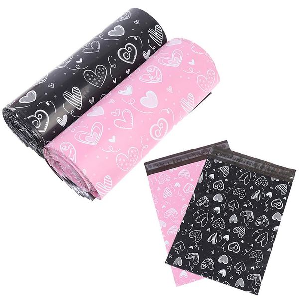 storage bags 10pcs black pink heart poly mailer packaging envelopes with self seal courier clothes mailers
storage bags 10pcs black pink heart poly mailer packaging envelopes with self seal courier clothes mailers