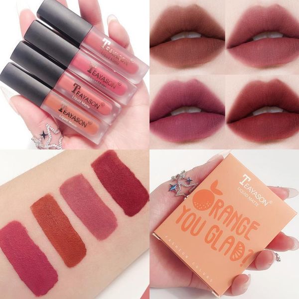 lip gloss 4pcs/set waterproof natural velvet matte texture smooth easy to wear lasting makeup cosmetics kit tslm2
lip gloss 4pcs/set waterproof natural velvet matte texture smooth easy to wear lasting makeup cosmetics kit tslm2