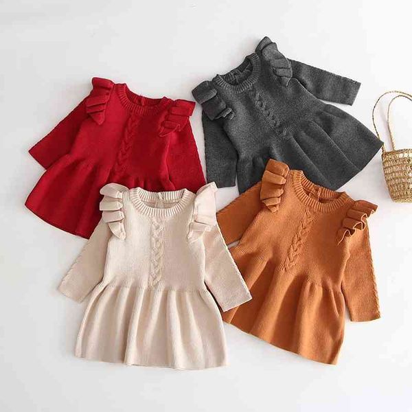 girls knitted dress autumn winter clothes kids toddler baby for girl princess warm ruffled sleeve sweater es 210508, Red;yellow
girls knitted dress autumn winter clothes kids toddler baby for girl princess warm ruffled sleeve sweater es 210508, Red;yellow