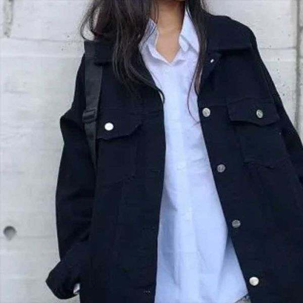 women's vests denim jacket mid-length coat lady 2021 autumn jean jackets female casual outwear, Black;white
women's vests denim jacket mid-length coat lady 2021 autumn jean jackets female casual outwear, Black;white