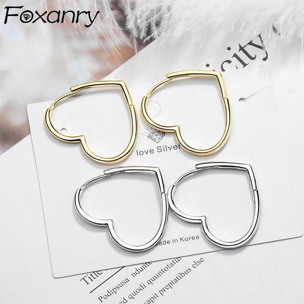 hoop & huggie foxanry prevent allergy 925 sterling silver love heart earrings for women korean small fresh party jewelry gifts, Golden;silver
hoop & huggie foxanry prevent allergy 925 sterling silver love heart earrings for women korean small fresh party jewelry gifts, Golden;silver