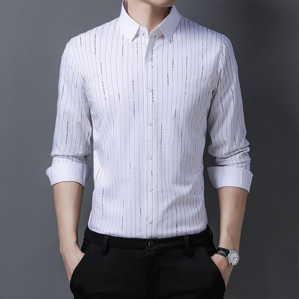 men's casual shirts lieber 2021 spring and autumn long sleeve shirt pinstripe non iron middle aged crowd, White;black
men's casual shirts lieber 2021 spring and autumn long sleeve shirt pinstripe non iron middle aged crowd, White;black