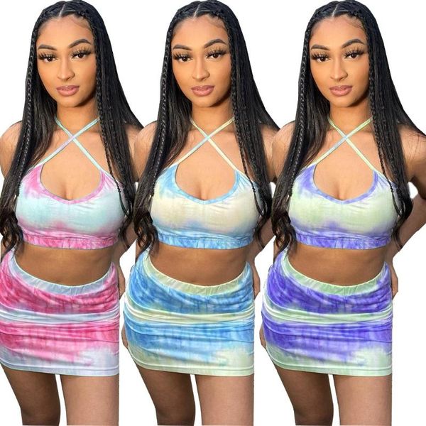 women's tracksuits european and american 2021 summer cross strap personality casual suit tie-dye gradient slim two piece, Gray
women's tracksuits european and american 2021 summer cross strap personality casual suit tie-dye gradient slim two piece, Gray