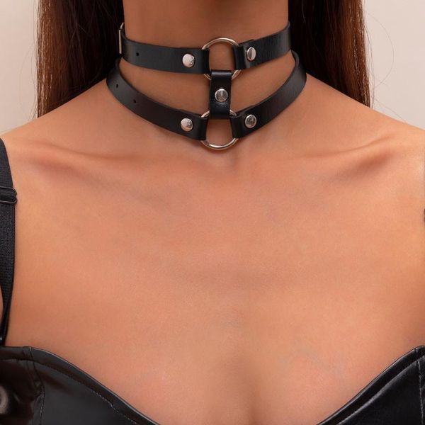 chains ingesight.z double layered goth gothic pu leather choker necklaces women men punk heart rivets studded collar jewelry, Silver
chains ingesight.z double layered goth gothic pu leather choker necklaces women men punk heart rivets studded collar jewelry, Silver