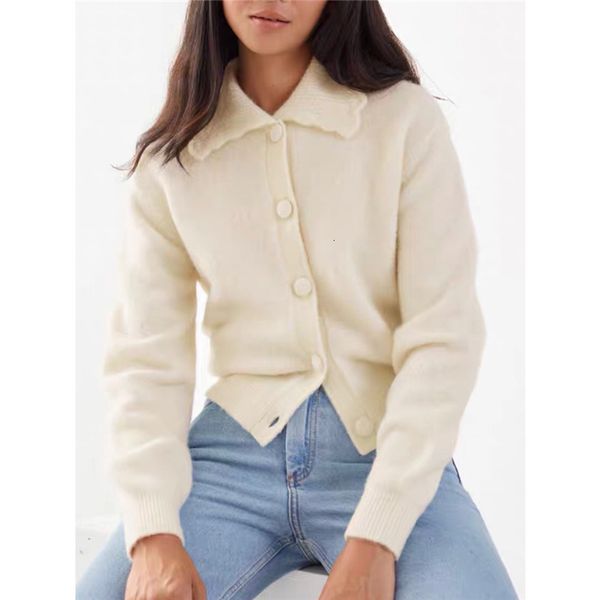 sweater girly retro doll collar wool cardigan cream wavy lapel knitwear hlki, White;black
sweater girly retro doll collar wool cardigan cream wavy lapel knitwear hlki, White;black