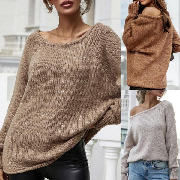 women's sweaters long sleeve off shoulder pullover sweater autumn winter o-neck solid color jumper outerwear, White;black
women's sweaters long sleeve off shoulder pullover sweater autumn winter o-neck solid color jumper outerwear, White;black