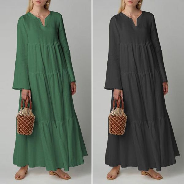casual dresses women dress 2021 vonda bohemian maxi long holidaybeach sundress vintage sleeve vestidos plus size femininas robe 5xl, Black;gray
casual dresses women dress 2021 vonda bohemian maxi long holidaybeach sundress vintage sleeve vestidos plus size femininas robe 5xl, Black;gray