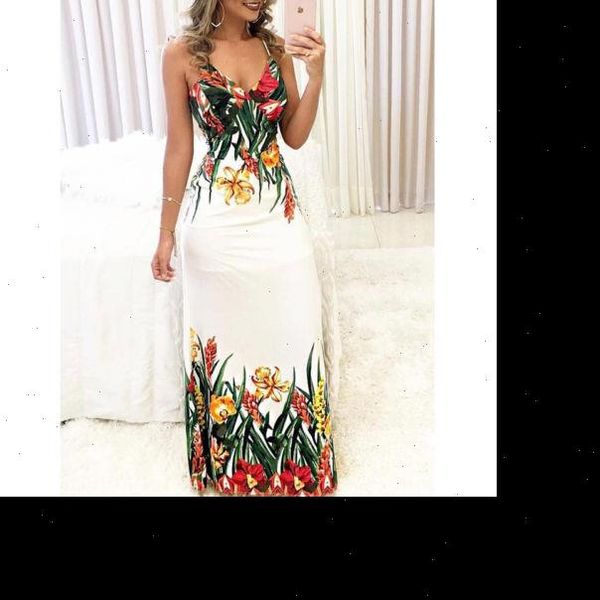fashion summer floral sleeveless strap womens dress v neck boho casual long maxi evening party beach sundress, Black;gray
fashion summer floral sleeveless strap womens dress v neck boho casual long maxi evening party beach sundress, Black;gray