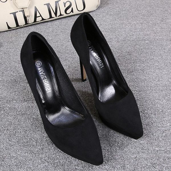dress shoes women's pumps suede high heels pointed toe large size wedding women, Black
dress shoes women's pumps suede high heels pointed toe large size wedding women, Black