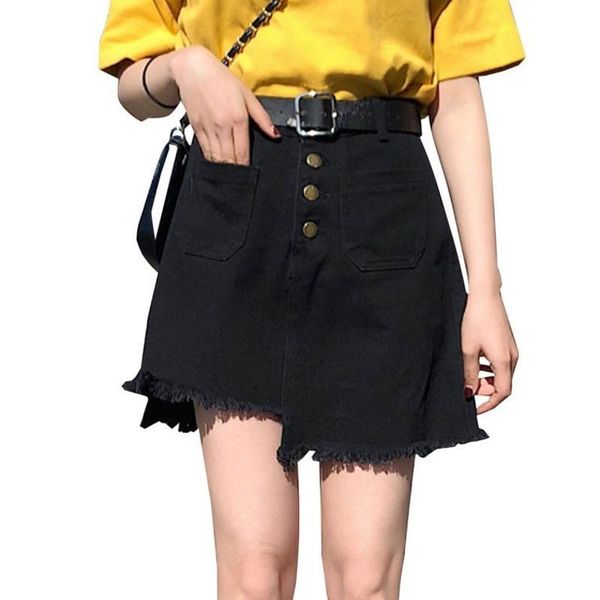 skirts women casual irregular high waist denim skirt light wash female pocket mini street fashion clothes, Black
skirts women casual irregular high waist denim skirt light wash female pocket mini street fashion clothes, Black