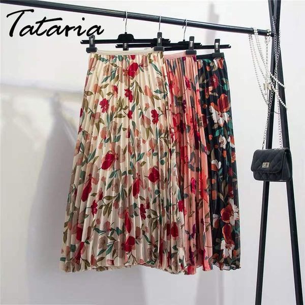 tataria women print flower chiffon mid-calf skirts high waist pleated skirt summer loose casual 210514, Black
tataria women print flower chiffon mid-calf skirts high waist pleated skirt summer loose casual 210514, Black