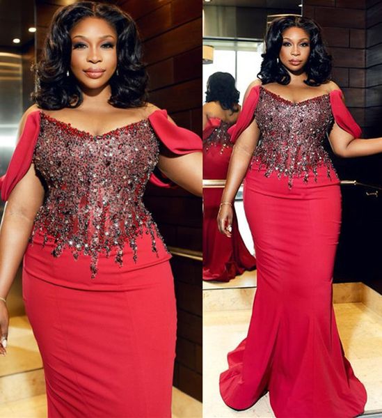 2021 plus size arabic aso ebi red luxurious mermaid prom dresses beaded sequins satin evening formal party second reception bridesmaid gowns, Black
2021 plus size arabic aso ebi red luxurious mermaid prom dresses beaded sequins satin evening formal party second reception bridesmaid gowns, Black