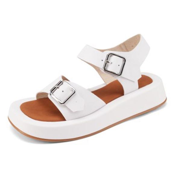 sandals summer women platform genuine leather round toe fashion button decoration for ladies outdoor, Black
sandals summer women platform genuine leather round toe fashion button decoration for ladies outdoor, Black