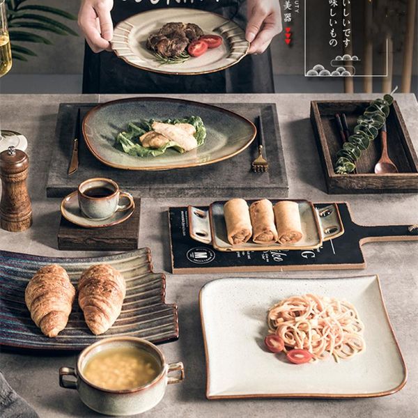 dishes & plates japanese-style set home creative kiln changed ceramic tableware restaurant retro coffee cup and saucer
dishes & plates japanese-style set home creative kiln changed ceramic tableware restaurant retro coffee cup and saucer