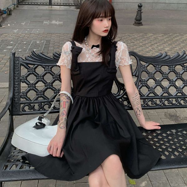 french hepburn style black suspender dress in summer 2010, Black;gray
french hepburn style black suspender dress in summer 2010, Black;gray