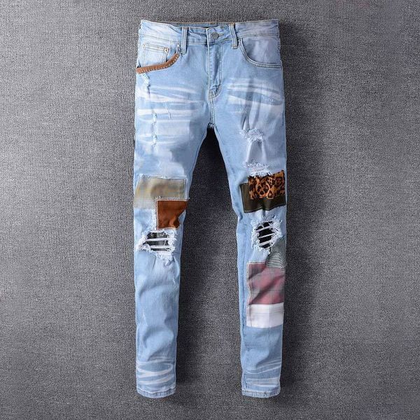 mens jeans hip hop pants designer jeans tear motorcycle slim motorcycle jeans size 28-40, Blue
mens jeans hip hop pants designer jeans tear motorcycle slim motorcycle jeans size 28-40, Blue