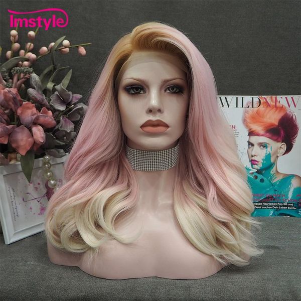 synthetic wigs imstyle ombre pink blonde wig wavy lace front heat resistant fiber cosplay for women, Black
synthetic wigs imstyle ombre pink blonde wig wavy lace front heat resistant fiber cosplay for women, Black