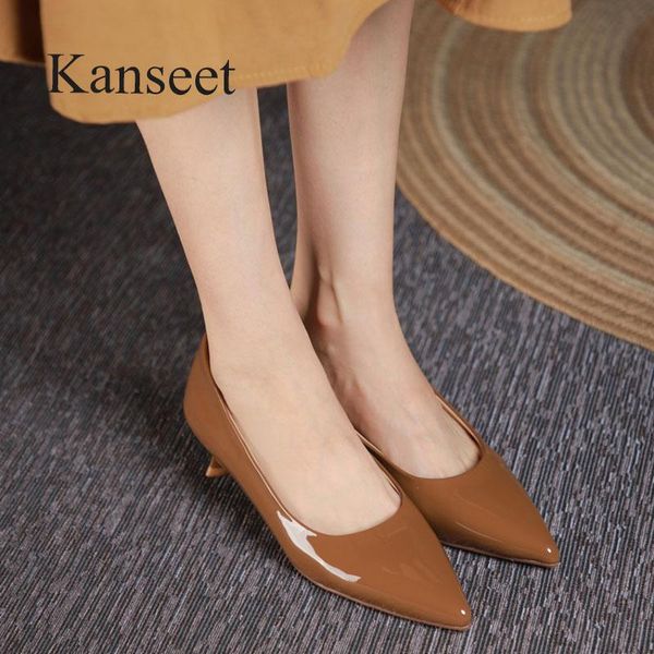 dress shoes kanseet women's pumps autumn arrival elegant pointed toe cow patent leather handmade office ladies mid heels female, Black
dress shoes kanseet women's pumps autumn arrival elegant pointed toe cow patent leather handmade office ladies mid heels female, Black