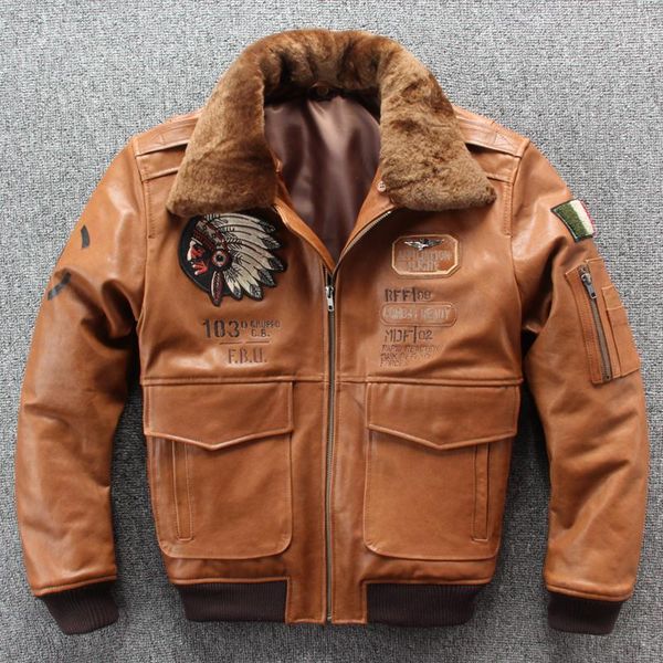 men's leather & faux 2021 brown men italy military jacket plus size xxxl wool collar genuine sheepskin aviaotr coat, Black
men's leather & faux 2021 brown men italy military jacket plus size xxxl wool collar genuine sheepskin aviaotr coat, Black