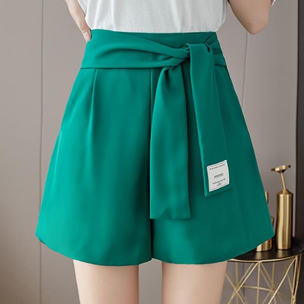 women's shorts summer thin women vintage irregular sashes all-match solid high waist casual loose ladies chiffon short pants, White;black
women's shorts summer thin women vintage irregular sashes all-match solid high waist casual loose ladies chiffon short pants, White;black