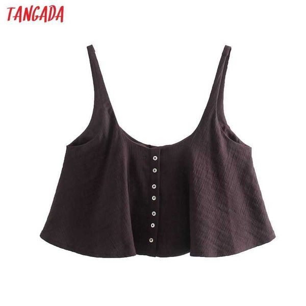 tangada women solid pleated crop tank for summer sleeveless backless female 4n40 210609, White
tangada women solid pleated crop tank for summer sleeveless backless female 4n40 210609, White