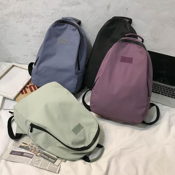 backpack simple solid color label big pocket student school bag college style boys and girls casual
backpack simple solid color label big pocket student school bag college style boys and girls casual