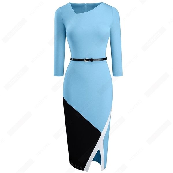 women formal knee length asymmetrical neck wear to work business office bodycon elegant pencil dress eb290, Black;gray
women formal knee length asymmetrical neck wear to work business office bodycon elegant pencil dress eb290, Black;gray