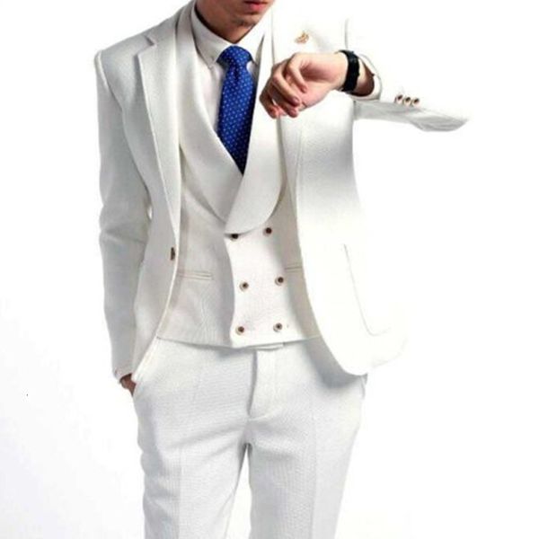 men's suits & blazers white groom tuxedos for wedding prom slim fit 3 piece double breasted waistcoat with pants male fashion blazer zn, White;black
men's suits & blazers white groom tuxedos for wedding prom slim fit 3 piece double breasted waistcoat with pants male fashion blazer zn, White;black