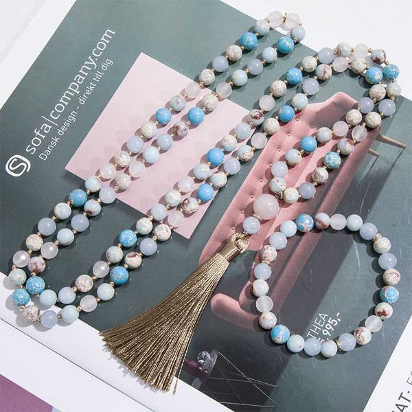 pendant necklaces 8mm natural emperor jasper faceted rose quartz aquamarine beaded knotted necklace meditation yoga jewelry set 108japamala, Silver
pendant necklaces 8mm natural emperor jasper faceted rose quartz aquamarine beaded knotted necklace meditation yoga jewelry set 108japamala, Silver