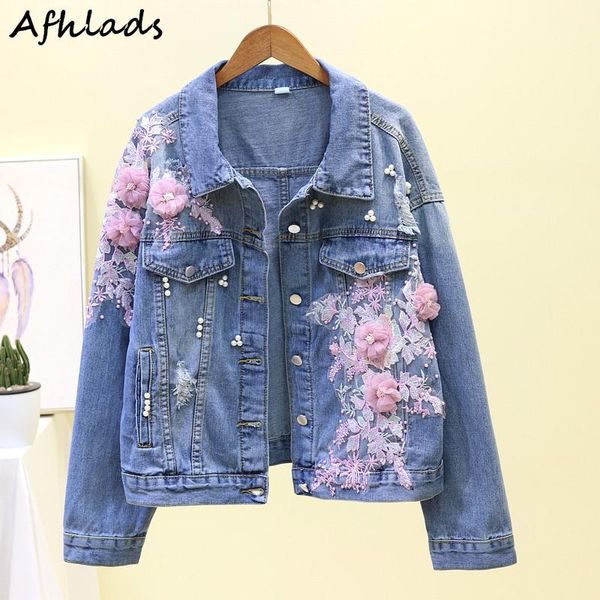women's jackets 2021 spring and autumn korean luxury women embroidery flower hole denim short jacket female loose casual coats, Black;brown
women's jackets 2021 spring and autumn korean luxury women embroidery flower hole denim short jacket female loose casual coats, Black;brown