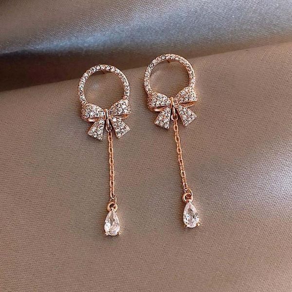 dangle & chandelier bow tassel earrings korean zircon long jewelry gifts fashion trendy water drop women, Silver
dangle & chandelier bow tassel earrings korean zircon long jewelry gifts fashion trendy water drop women, Silver