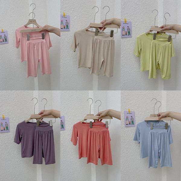pajamas summer children modal middle and small baby boys girls high waist sleepwear air conditioning thin home service suits, Blue;red
pajamas summer children modal middle and small baby boys girls high waist sleepwear air conditioning thin home service suits, Blue;red